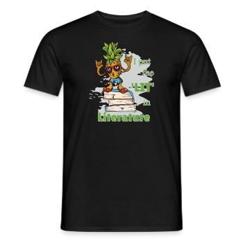Drôles Dictons Littérature Livres Écriture Ananas - T-shirt homme - noir - Devant - AI Model Male 178 light (178cm)