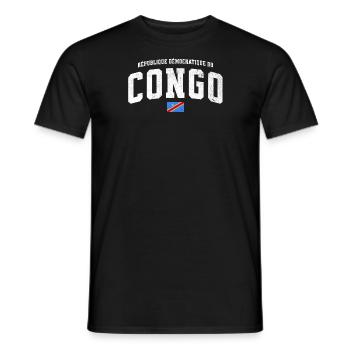 République Démocratique Du Congo - T-shirt homme - noir - Devant - AI Model Male 178 light (178cm)