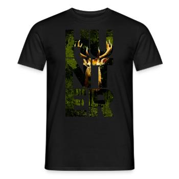 HUNTER Jäger - Männer T-Shirt - Schwarz - Vorne - AI Model Male 178 light (178cm)