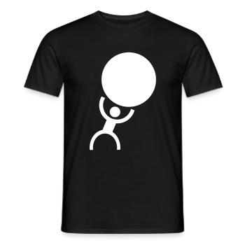 homme fort | bodybuilding | poids bodybuilder - T-shirt homme - noir - Devant - AI Model Male 178 light (178cm)