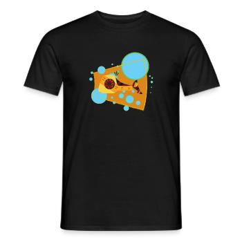 salmon - Men's T-Shirt - black - Front - AI Model Male 178 light (178cm)