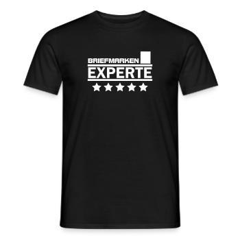 briefmarken experte - Männer T-Shirt - Schwarz - Vorne - AI Model Male 178 light (178cm)