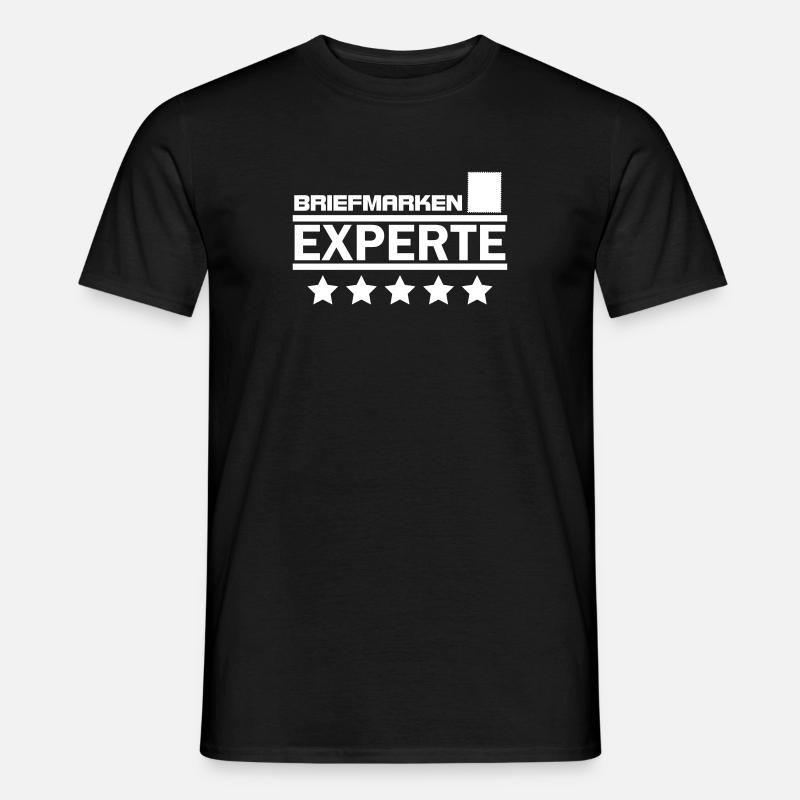 briefmarken experte - Männer T-Shirt - Schwarz
