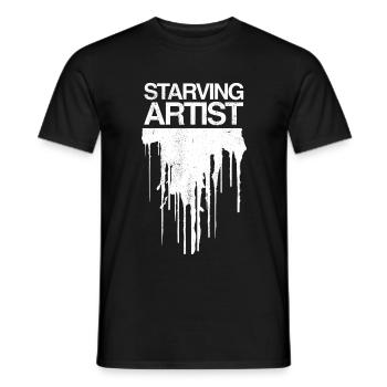 Artiste affamé - Lumineux - T-shirt homme - noir - Devant - AI Model Male 178 light (178cm)