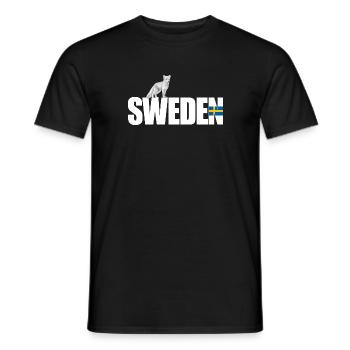Suède - T-shirt homme - noir - Devant - AI Model Male 178 light (178cm)