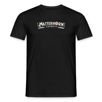 Matterhorn Zermatt - Symbol of the Swiss Alps - Men's T-Shirt - black - Front - AI Model Male 178 light (178cm)