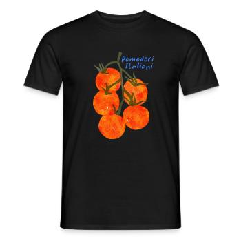 Tomate design rétro - T-shirt homme - noir - Devant - AI Model Male 178 light (178cm)