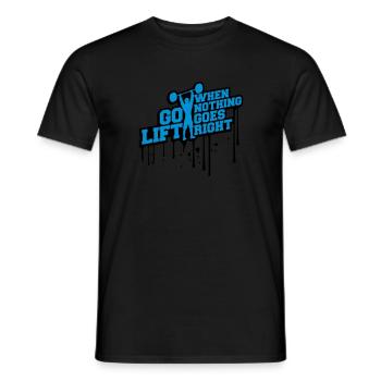 when nothing goes right go lift left graffiti trop - Men's T-Shirt - black - Front - AI Model Male 178 light (178cm)