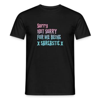 sarcastically - Men's T-Shirt - black - Front - AI Model Male 178 light (178cm)