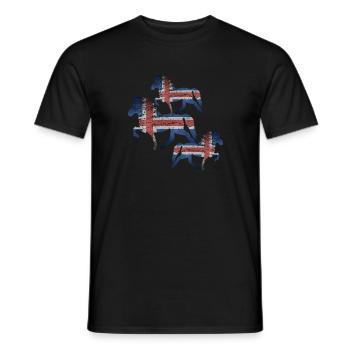 Icelandic Horse: Icelandic Horse Horse Pony Merch - Men's T-Shirt - black - Front - AI Model Male 178 light (178cm)