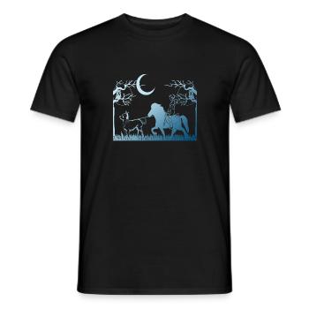 Icelandic Horse: Islandpferd Pferd Pony Merch - Männer T-Shirt - Schwarz - Vorne - AI Model Male 178 light (178cm)