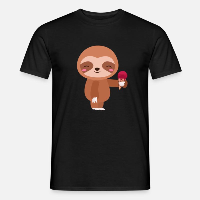 Faultiere - Männer T-Shirt - Schwarz