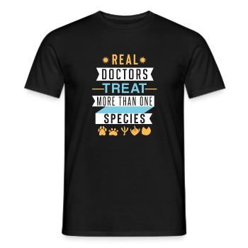 Veterinarian | Veterinary | Love of animals - Men's T-Shirt - black - Front - AI Model Male 178 light (178cm)