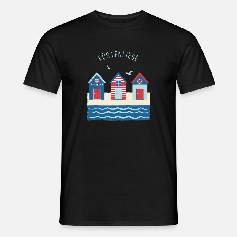 Strandhaus black - Männer T-Shirt - Schwarz