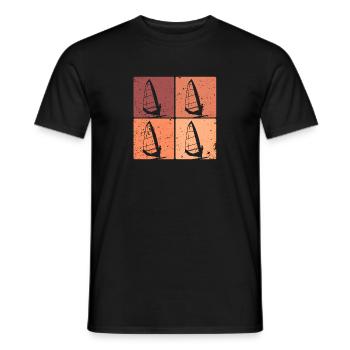 Windsurfing Windsurfer Wellenweiten Wind Wasser - Männer T-Shirt - Schwarz - Vorne - AI Model Male 178 light (178cm)