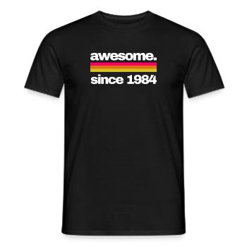 awesome since 1984 - Männer T-Shirt - Schwarz - Vorne - AI Model Male 178 light (178cm)