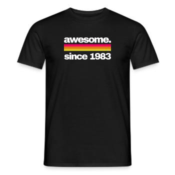 awesome since 1983 - Männer T-Shirt - Schwarz - Vorne - AI Model Male 178 light (178cm)