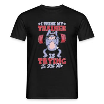 I Think My Trainer Is Trying To Kill Me 14 - Männer T-Shirt - Schwarz - Vorne - AI Model Male 178 light (178cm)
