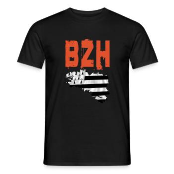 bzh - Men's T-Shirt - black - Front - AI Model Male 178 light (178cm)