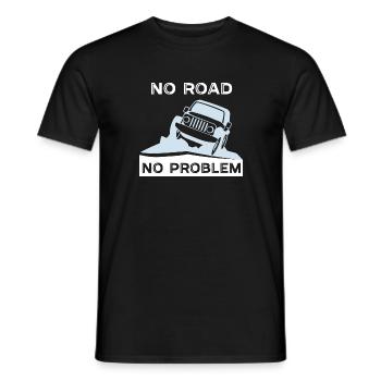 No road No problem SUV gift - Men's T-Shirt - black - Front - AI Model Male 178 light (178cm)