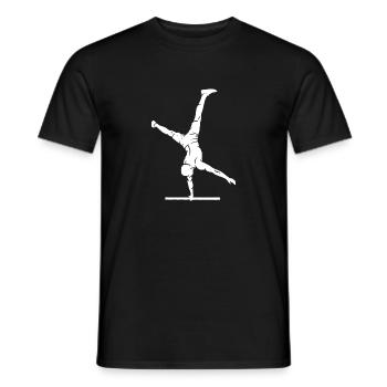 calisthenics body weight dips klimmzug bars calist - Männer T-Shirt - Schwarz - Vorne - AI Model Male 178 light (178cm)