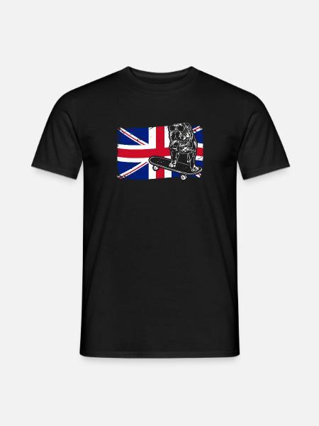 ENGLISH BULLDOG Union Jack Flag Dogs Wilsigns - Men's T-Shirt - black
