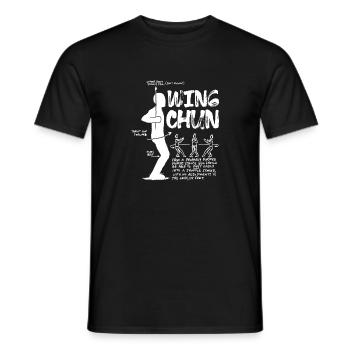 Wing Chun Wing Hard Kung Fu Martial Arts Combat Sp - Männer T-Shirt - Schwarz - Vorne - AI Model Male 178 light (178cm)