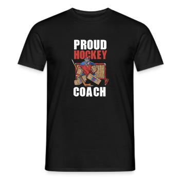 Entraîneur de hockey sur glace Joueurs de hockey sur glace Hockey sur glace Schl - T-shirt homme - noir - Devant - AI Model Male 178 light (178cm)
