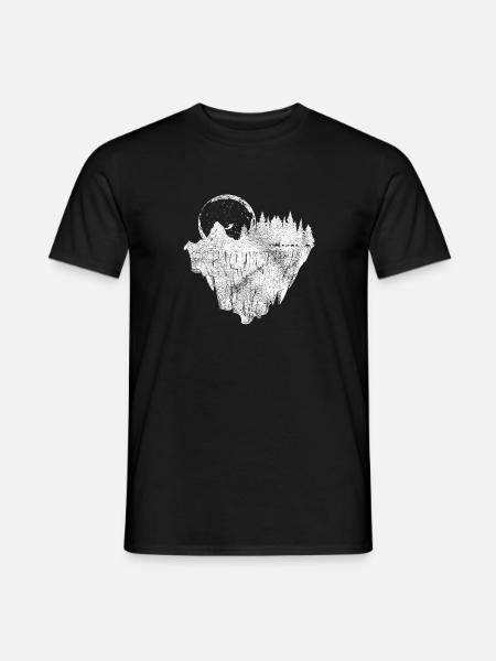 Nature du hipster moon - T-shirt homme - noir