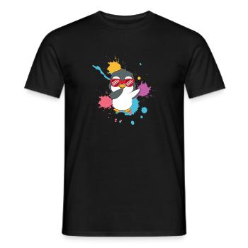 Dabbing Penguin Sweet - Men's T-Shirt - black - Front - AI Model Male 178 light (178cm)