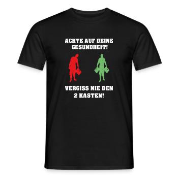 Bier Gesundheit lustig Trinkspruch - Männer T-Shirt - Schwarz - Vorne - AI Model Male 178 light (178cm)