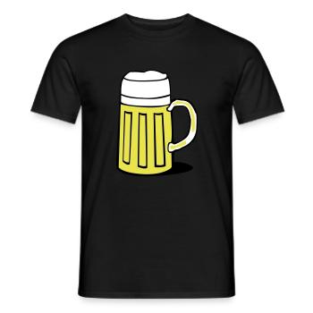 bier - Men's T-Shirt - black - Front - AI Model Male 178 light (178cm)