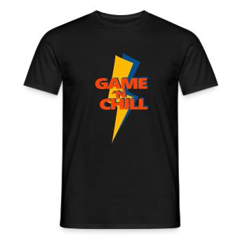 Game 'n Chill - Men's T-Shirt - black - Front - AI Model Male 178 light (178cm)