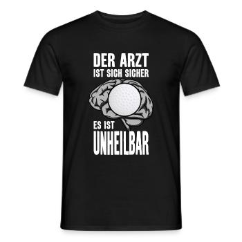 GOLF GOLFSPIELER GOLFBALL UNHEILBAR GOLFER - Männer T-Shirt - Schwarz - Vorne - AI Model Male 178 light (178cm)