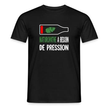 Naturopathe a besoin de pression t-shirt homme - T-shirt homme - noir - Devant - AI Model Male 178 light (178cm)
