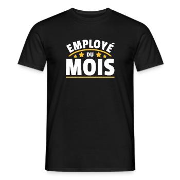 Employé Du Mois Employee of the Month Récompense - T-shirt homme - noir - Devant - AI Model Male 178 light (178cm)