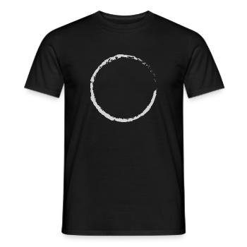 Cercle blanc pur - T-shirt homme - noir - Devant - AI Model Male 178 light (178cm)