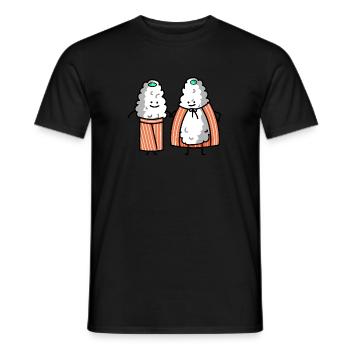 Sushi Paar - Männer T-Shirt - Schwarz - Vorne - AI Model Male 178 light (178cm)