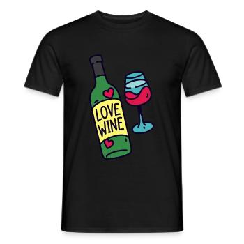 Wein trinken Wein Geschenk Lustiges Wein Shirt - Männer T-Shirt - Schwarz - Vorne - AI Model Male 178 light (178cm)