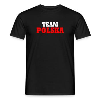 Team polska - Men's T-Shirt - black - Front - AI Model Male 178 light (178cm)