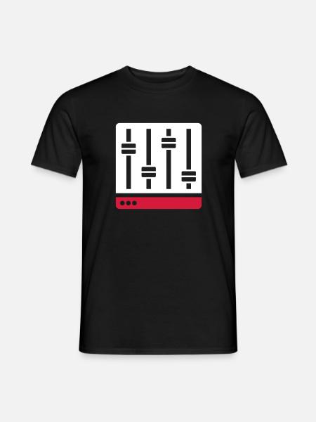 Equalizer Mischpult Geschenk - Männer T-Shirt - Schwarz