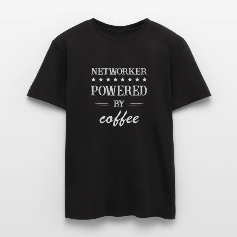 Powererd par Coffee, IT, Programmer, Networker T-shirt homme