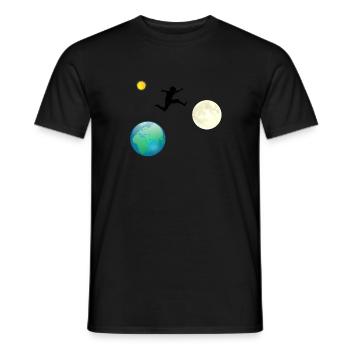 Sprung vom Planeten - Männer T-Shirt - Schwarz - Vorne - AI Model Male 178 light (178cm)