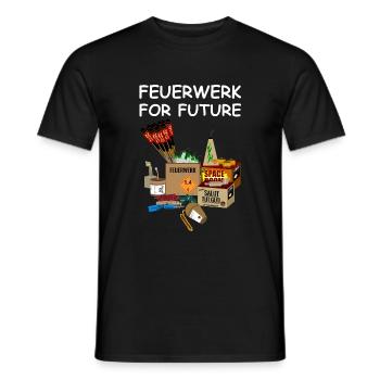 Feu d'artifice pour le futur Pyro - T-shirt homme - noir - Devant - AI Model Male 178 light (178cm)