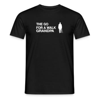 Opa Spazieren gehen - Männer T-Shirt - Schwarz - Vorne - AI Model Male 178 light (178cm)