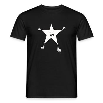 Étoile de noel, mignonne avec un sourire - T-shirt homme - noir - Devant - AI Model Male 178 light (178cm)