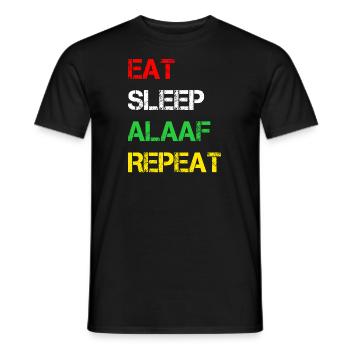 Eat Sleep Alaaf Repeat | Karneval Köln Feiern - Männer T-Shirt - Schwarz - Vorne - AI Model Male 178 light (178cm)