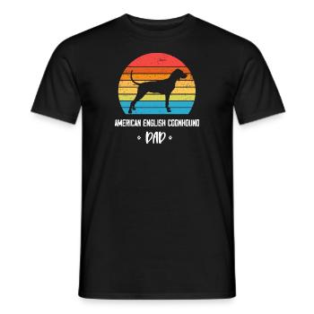 American English Coonhound - Men's T-Shirt - black - Front - AI Model Male 178 light (178cm)