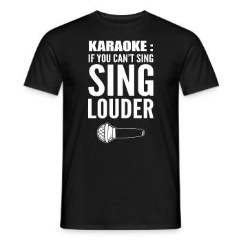 Karaoke Humor Karaoke -Sänger - Männer T-Shirt - Schwarz - Vorne - AI Model Male 178 light (178cm)