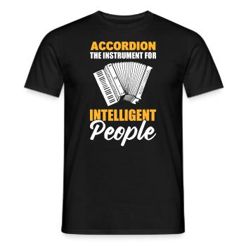 Akkordeon-Musikinstrument Akkordeonist - Männer T-Shirt - Schwarz - Vorne - AI Model Male 178 light (178cm)